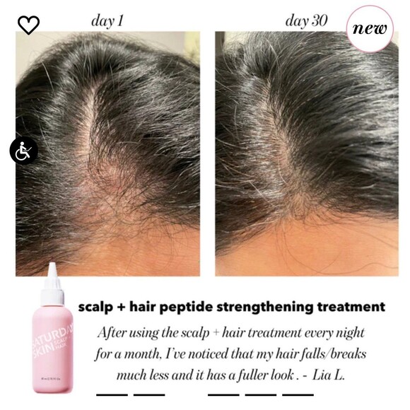 NIB Saturday Skin Scalp + Hair Strengthening Peptide Treatment Serum Hair Growth - Picture 3 of 11